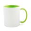 Caneca-para-Sublimacao-com-Alca-e-Interior-Verde---em-Ceramica-Branca