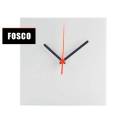 Relógio de Parede Quadrado com Números em MDF Texturizado 27x27cm
