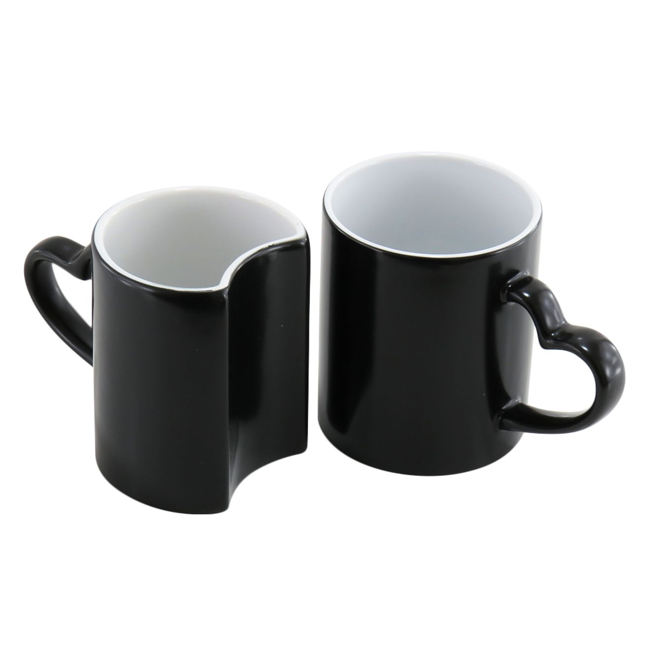 Kit de Caneca Love Mágica Preta Semi-Brilho - 2 Unidades - socd-mob