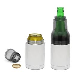 Copo Térmico para Laser Aço Inox 6 em 1 Branco Fosco - 400ml - socd-mob